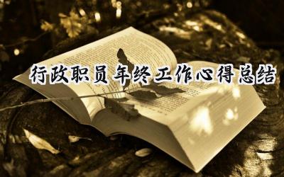 行政职员年终工作心得总结(10篇）