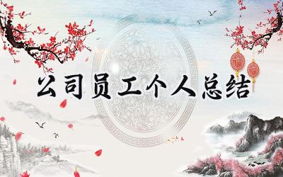公司员工个人总结(15篇）