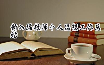新入编教师个人思想工作总结(10篇）