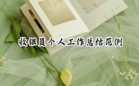 收银员个人工作总结范例(9篇）