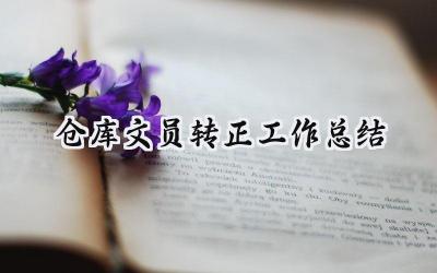 仓库文员转正工作总结(8篇）
