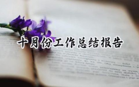 十月份工作总结报告(9篇）