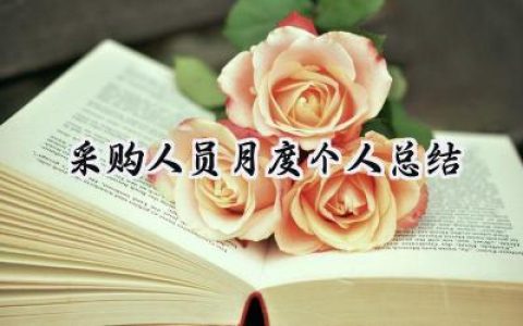 采购人员月度个人总结(10篇）