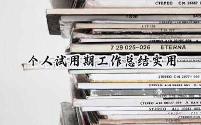 个人试用期工作总结实用(9篇）