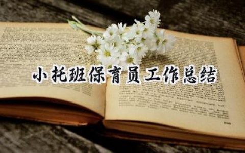 小托班保育员工作总结(15篇）