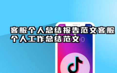 客服个人总结报告范文 客服个人工作总结范文