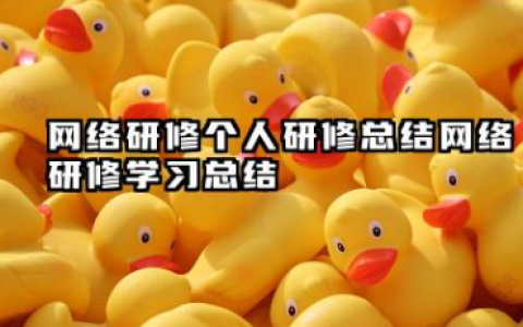 网络研修个人研修总结 网络研修学习总结