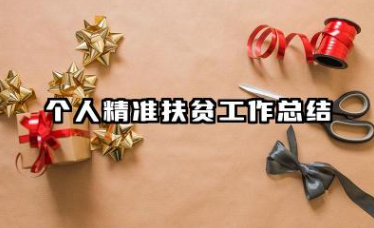 个人精准扶贫工作总结 扶贫个人工作总结范文