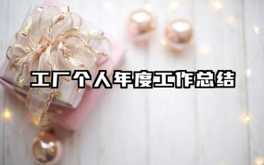 工厂个人年度工作总结 工厂先进个人自我总结范文