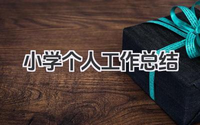 小学个人工作总结 小学教育工作个人回顾