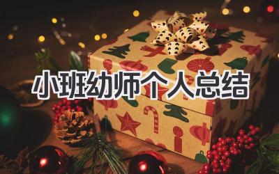 小班幼师个人总结 小班幼儿教师个人工作总结