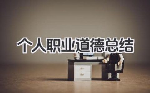 个人职业道德总结 个人职业道德修养与践行总结​