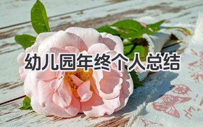 幼儿园年终个人总结 幼儿园教师年度工作总结报告