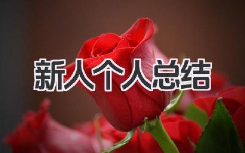 新人个人总结 新人工作小结​