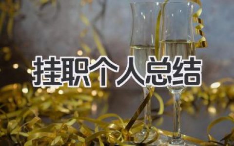 挂职个人总结 挂职工作小结​