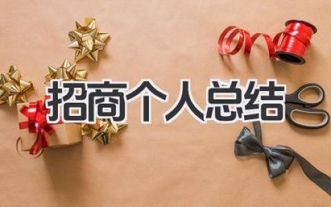 招商个人总结 招商工作小结​