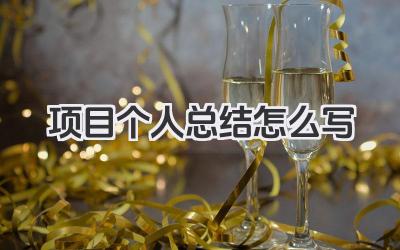 项目个人总结怎么写 项目总结怎么写