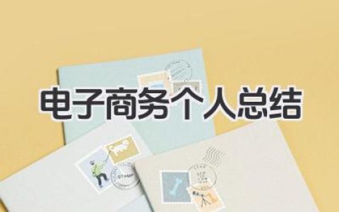 电子商务个人总结 电子商务工作小结​
