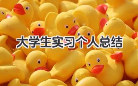 大学生实习个人总结 大学生实习小结​