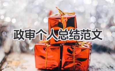 政审个人总结范文 政审工作总结范文