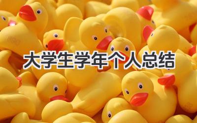 大学生学年个人总结 大学生学年小结