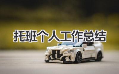 托班个人工作总结 托班工作小结