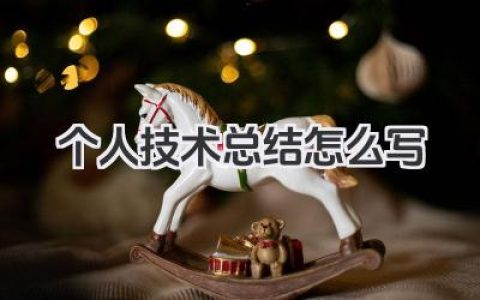 个人技术总结怎么写 个人技术小结怎么写​
