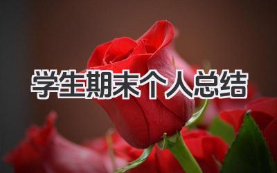 学生期末个人总结 学生期末总结​
