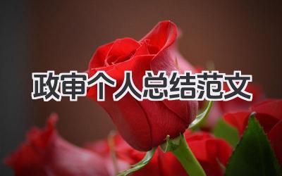 政审个人总结范文 政审总结范文