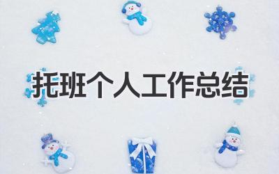 托班个人工作总结 托班工作总结