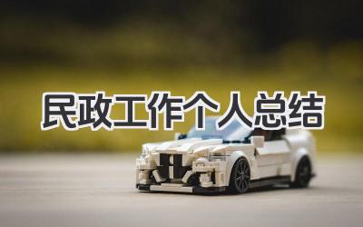 民政工作个人总结 民政工作总结