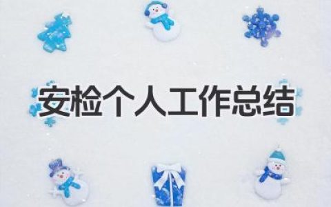 安检个人工作总结 安检个人工作履职总结​