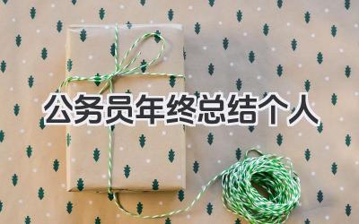 公务员年终总结个人 公务员年终个人工作小结
