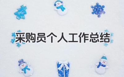 采购员个人工作总结 采购员采购工作个人总结