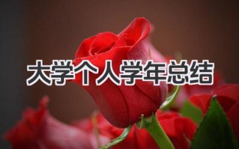 大学个人学年总结 大学个人年度学习总结​