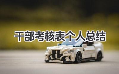 干部考核表个人总结 干部考核表个人小结