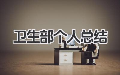 卫生部个人总结 卫生部个人工作总结​