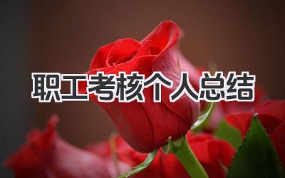 职工考核个人总结 职工考核个人小结
