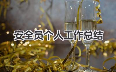 安全员个人工作总结 安全员个人工作小结​