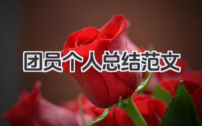 团员个人总结范文 团员个人总结范例​
