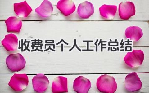 收费员个人工作总结 收费员个人工作小结​