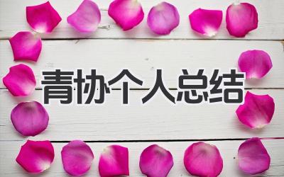 青协个人总结 青协个人工作小结​