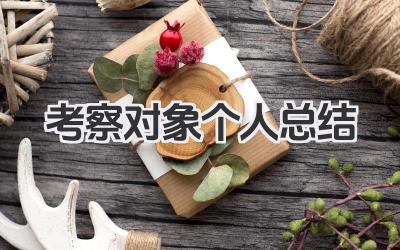 考察对象个人总结 考察对象个人工作小结​
