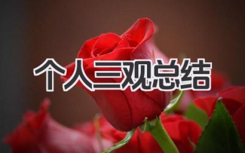 个人三观总结 个人三观认知小结​