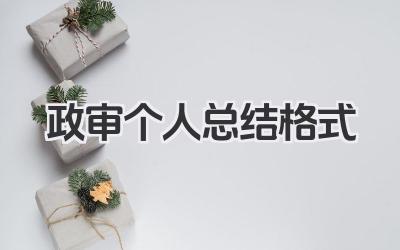 政审个人总结格式 政审个人小结格式