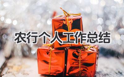 农行个人工作总结 农行个人工作回顾