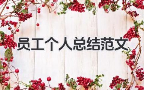 员工个人总结范文 员工个人工作总结范文​