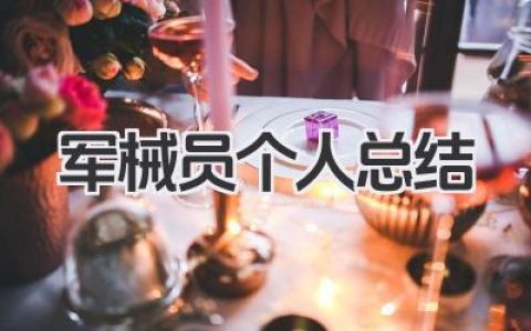 军械员个人总结 军械员工作总结​