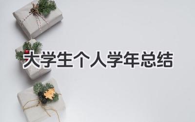 大学生个人学年总结 大学生个人年度总结​