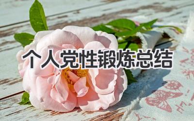 个人党性锻炼总结 个人党性修养总结​